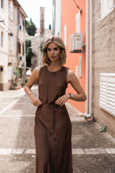 Cinnamon Wave long dress